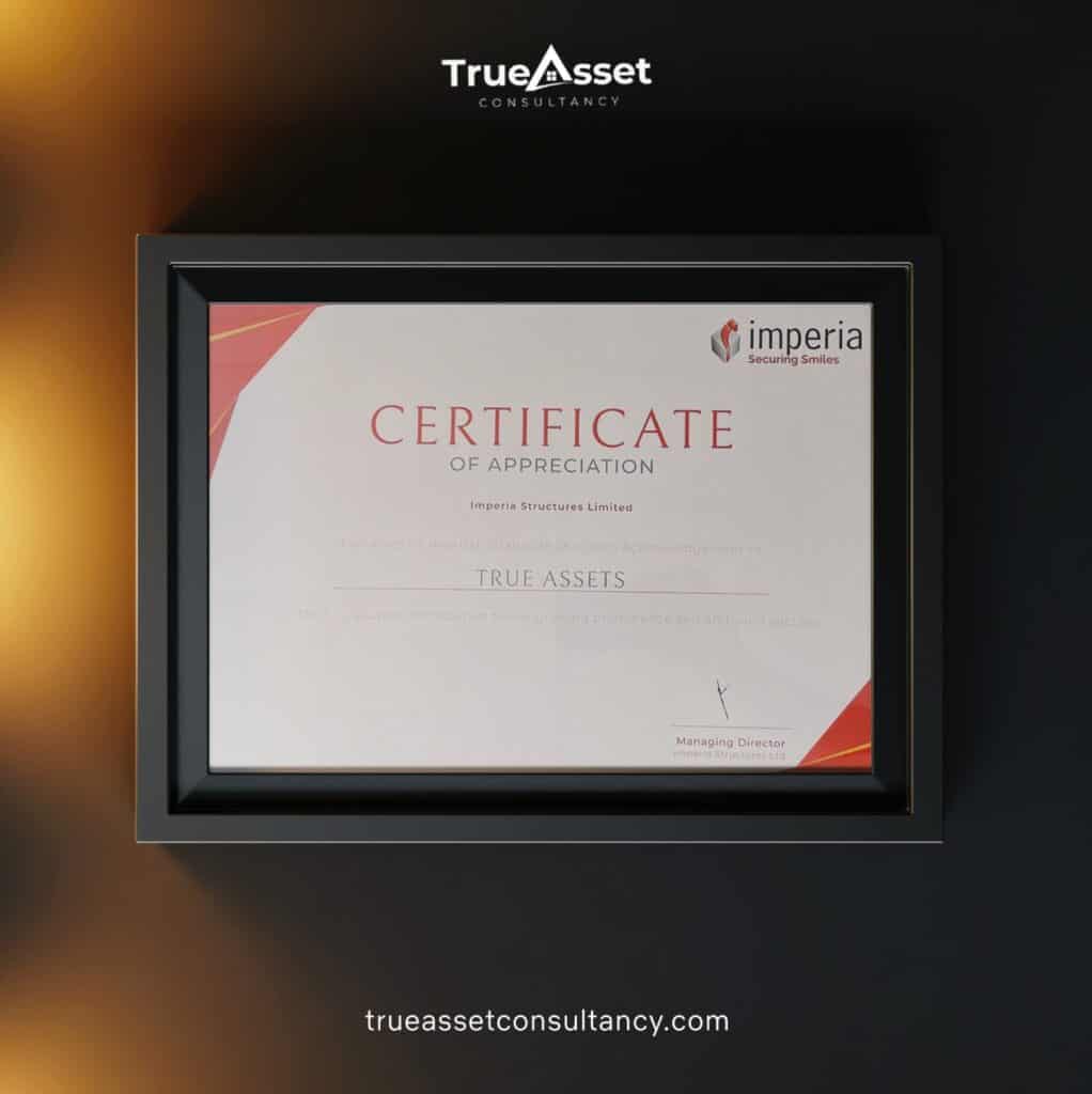Certificate by Imperia